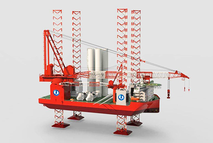 1600T self elevating and self-propelled integrated offshore wind power installation platform