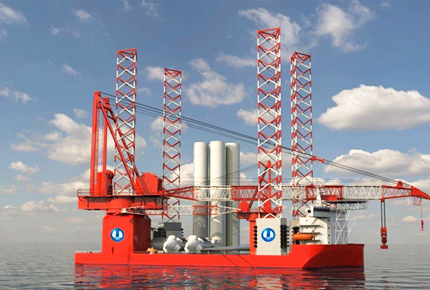 2000 ton self elevating and self-propelled wind power installation platform
